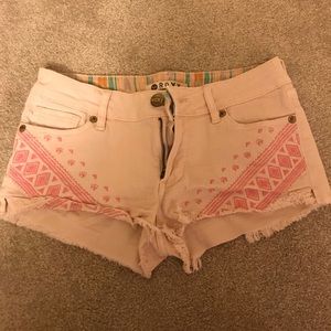 Pink tribal print design ROXY shorts